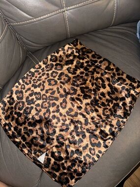 privy Leopard Print Mini Skirt - Brown and Black